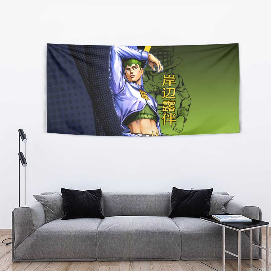 Rohan Kishibe JoJo’s Bizarre Adventure Tapestry with Heaven's Door Stand and Manga Style - The Mazicc