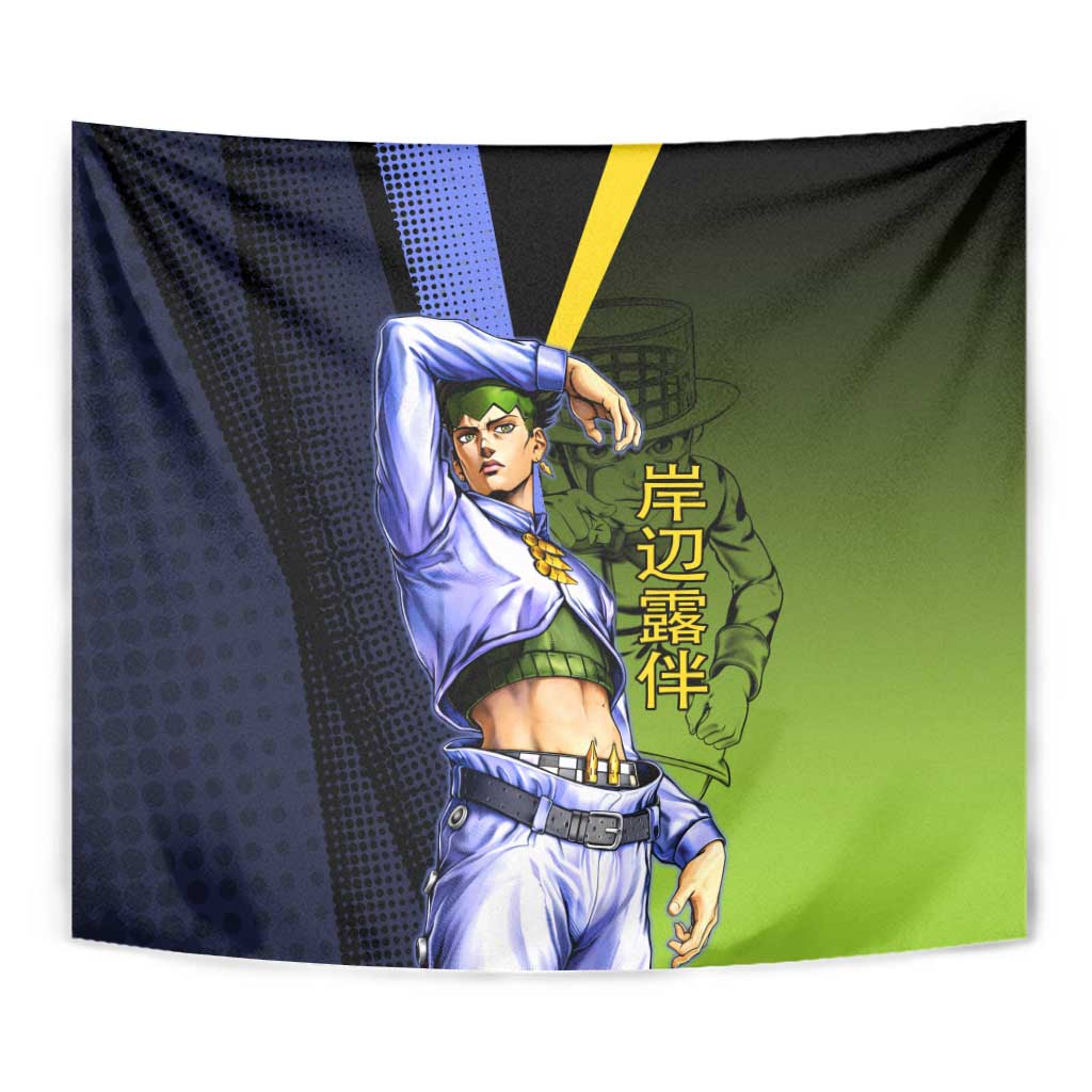 Rohan Kishibe JoJo’s Bizarre Adventure Tapestry with Heaven's Door Stand and Manga Style - The Mazicc