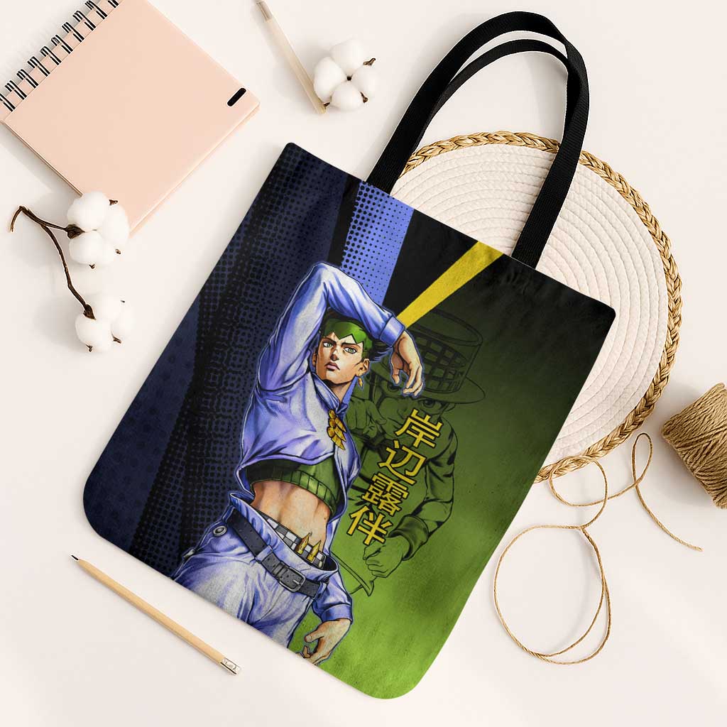 Rohan Kishibe JoJo’s Bizarre Adventure Tote Bag with Heaven's Door Stand and Manga Style - The Mazicc