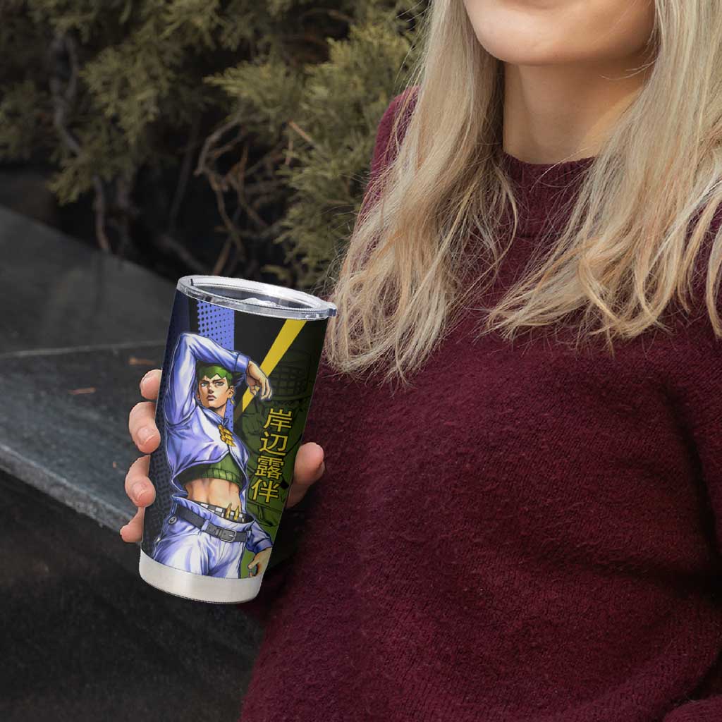 Rohan Kishibe JoJo’s Bizarre Adventure Tumbler Cup with Heaven's Door Stand and Manga Style - The Mazicc