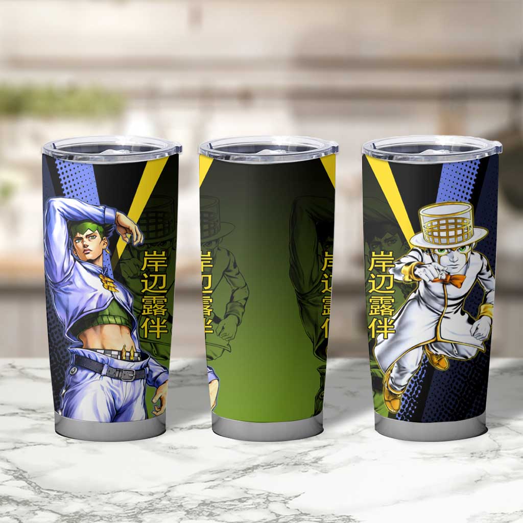 Rohan Kishibe JoJo’s Bizarre Adventure Tumbler Cup with Heaven's Door Stand and Manga Style - The Mazicc