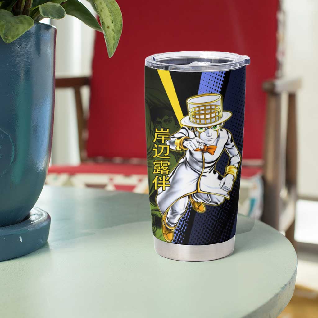 Rohan Kishibe JoJo’s Bizarre Adventure Tumbler Cup with Heaven's Door Stand and Manga Style - The Mazicc