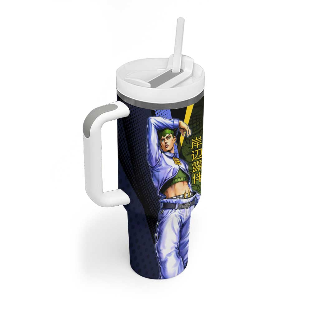 Rohan Kishibe JoJo’s Bizarre Adventure Tumbler With Handle with Heaven's Door Stand and Manga Style - The Mazicc