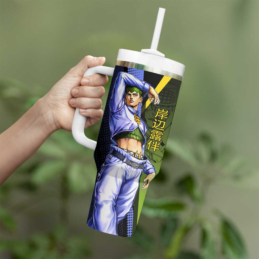 Rohan Kishibe JoJo’s Bizarre Adventure Tumbler With Handle with Heaven's Door Stand and Manga Style - The Mazicc
