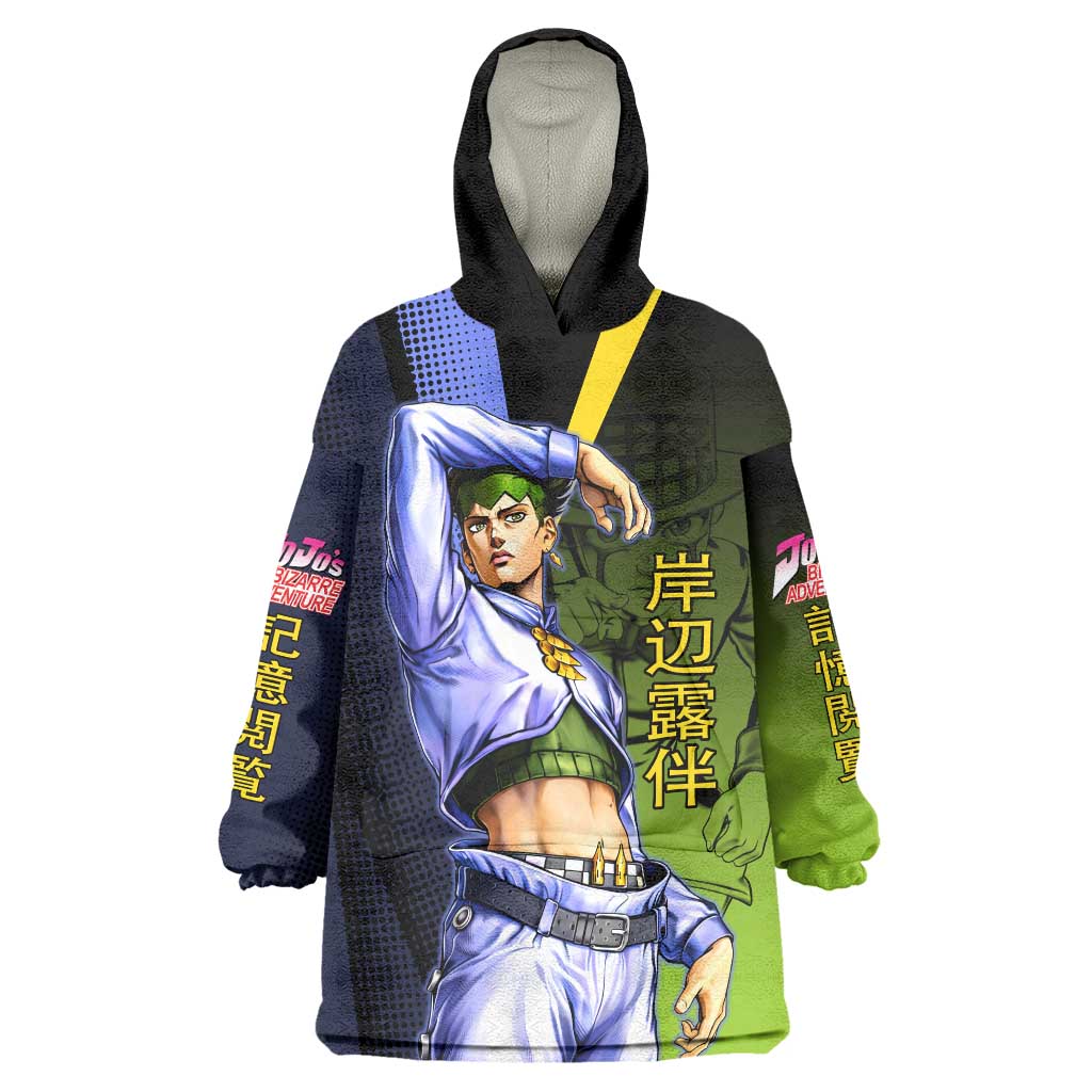 Rohan Kishibe JoJo’s Bizarre Adventure Wearable Blanket Hoodie with Heaven's Door Stand and Manga Style - The Mazicc