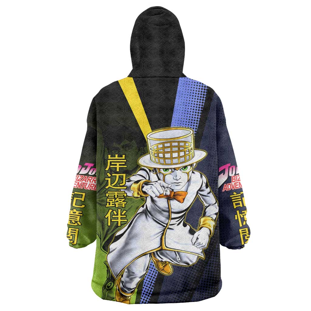 Rohan Kishibe JoJo’s Bizarre Adventure Wearable Blanket Hoodie with Heaven's Door Stand and Manga Style - The Mazicc