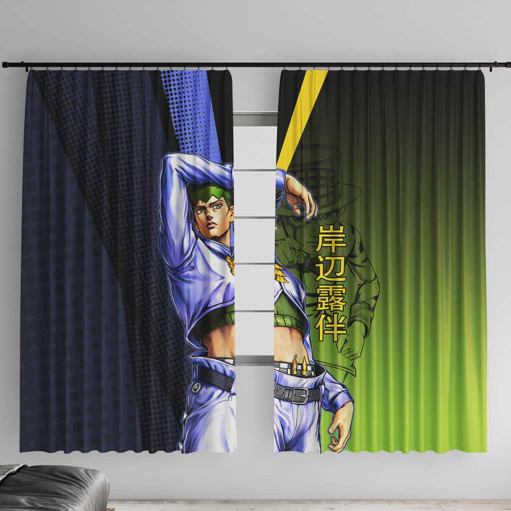 Rohan Kishibe JoJo’s Bizarre Adventure Window Curtain with Heaven's Door Stand and Manga Style - The Mazicc