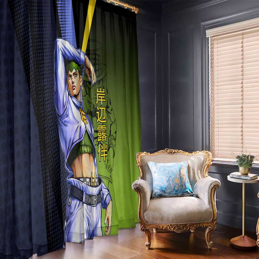 Rohan Kishibe JoJo’s Bizarre Adventure Window Curtain with Heaven's Door Stand and Manga Style - The Mazicc