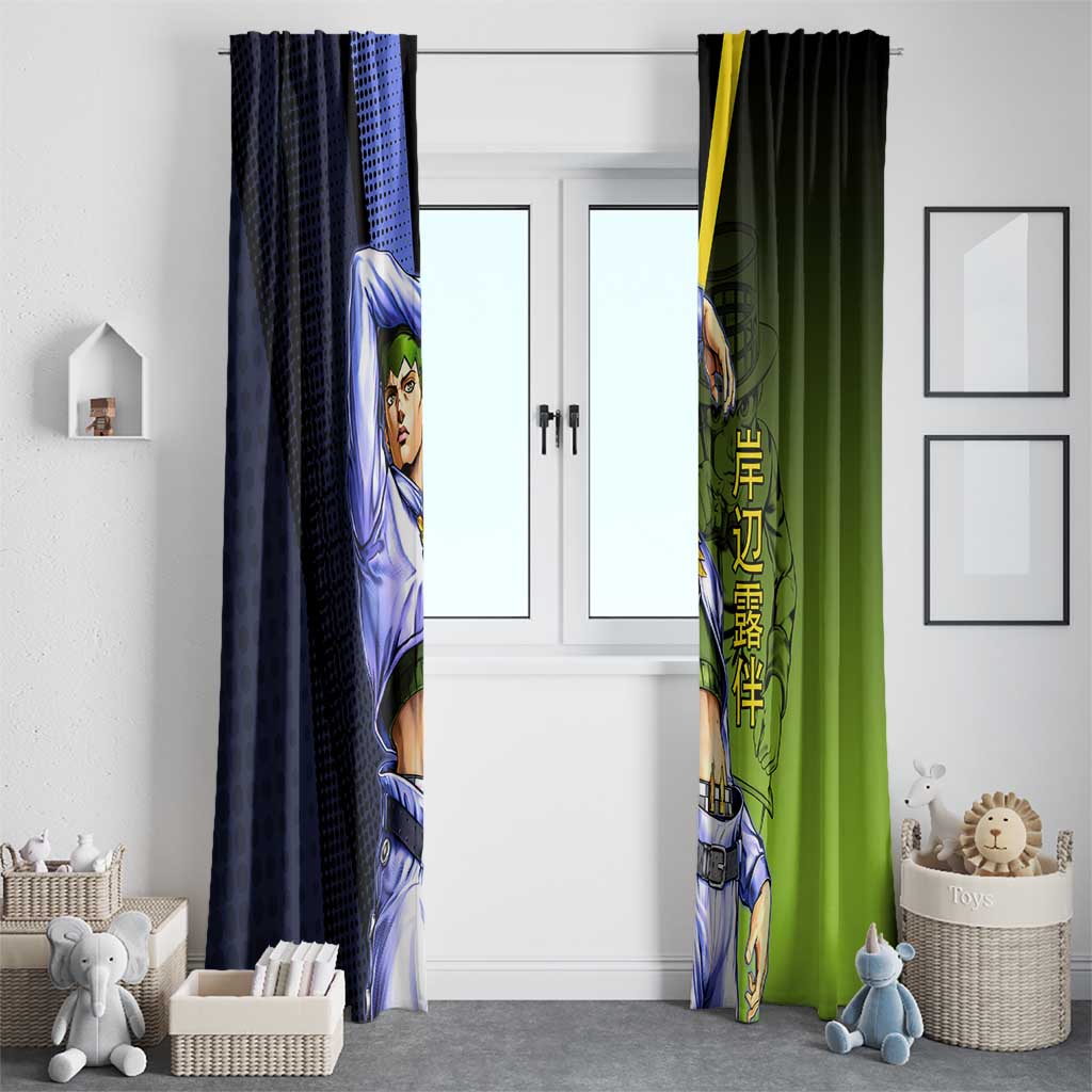 Rohan Kishibe JoJo’s Bizarre Adventure Window Curtain with Heaven's Door Stand and Manga Style - The Mazicc