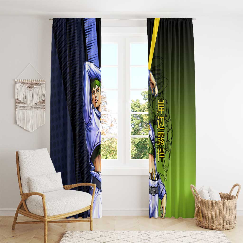 Rohan Kishibe JoJo’s Bizarre Adventure Window Curtain with Heaven's Door Stand and Manga Style - The Mazicc