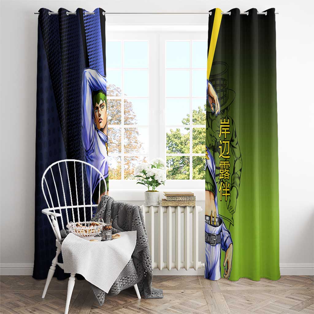 Rohan Kishibe JoJo’s Bizarre Adventure Window Curtain with Heaven's Door Stand and Manga Style - The Mazicc