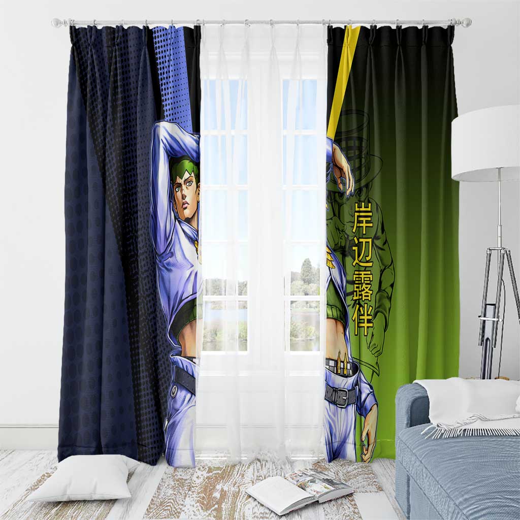Rohan Kishibe JoJo’s Bizarre Adventure Window Curtain with Heaven's Door Stand and Manga Style - The Mazicc