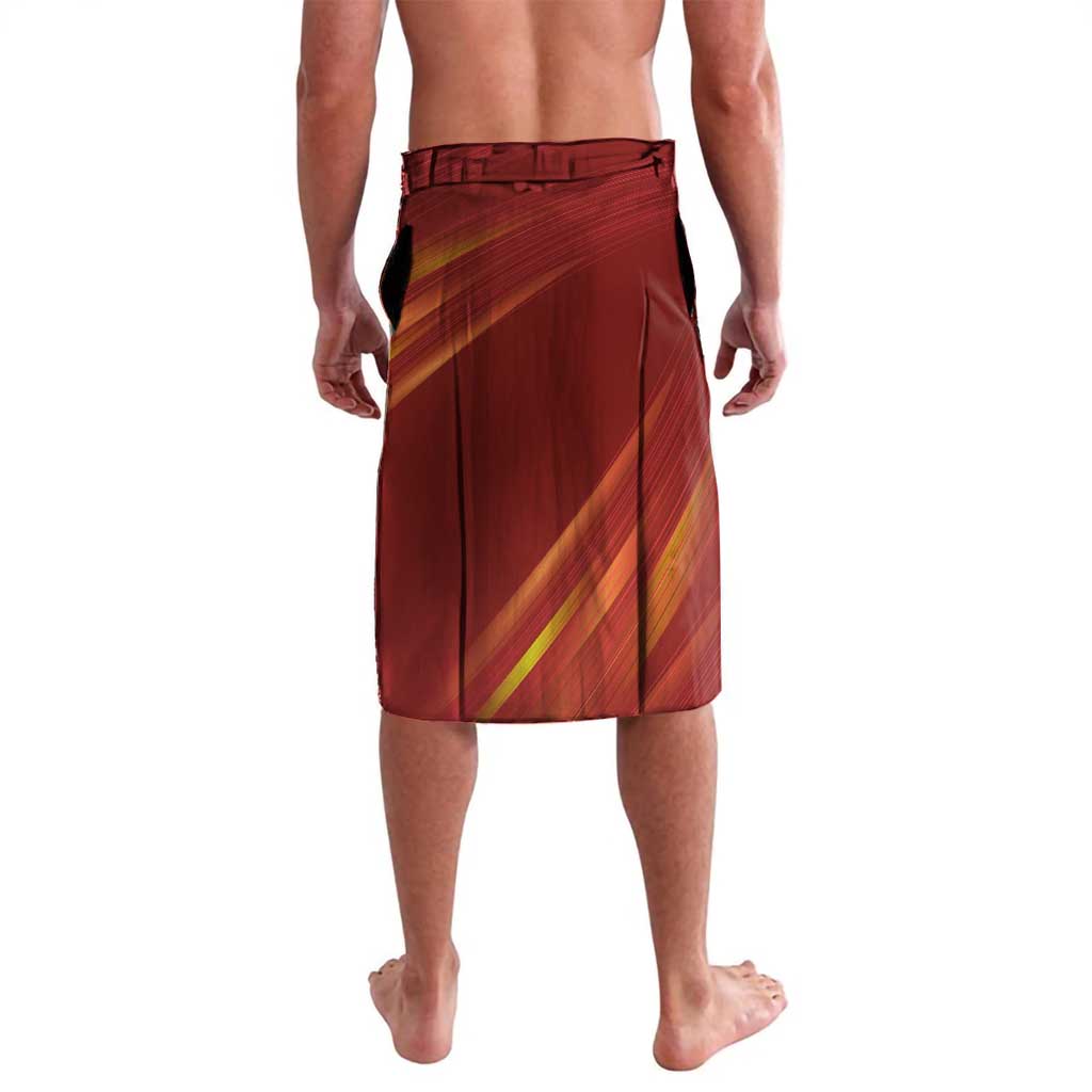 Saber of Red Fate Apocrypha Theme Lavalava with Sword Pose and Fiery Red Gradient Graphic Design - The Mazicc