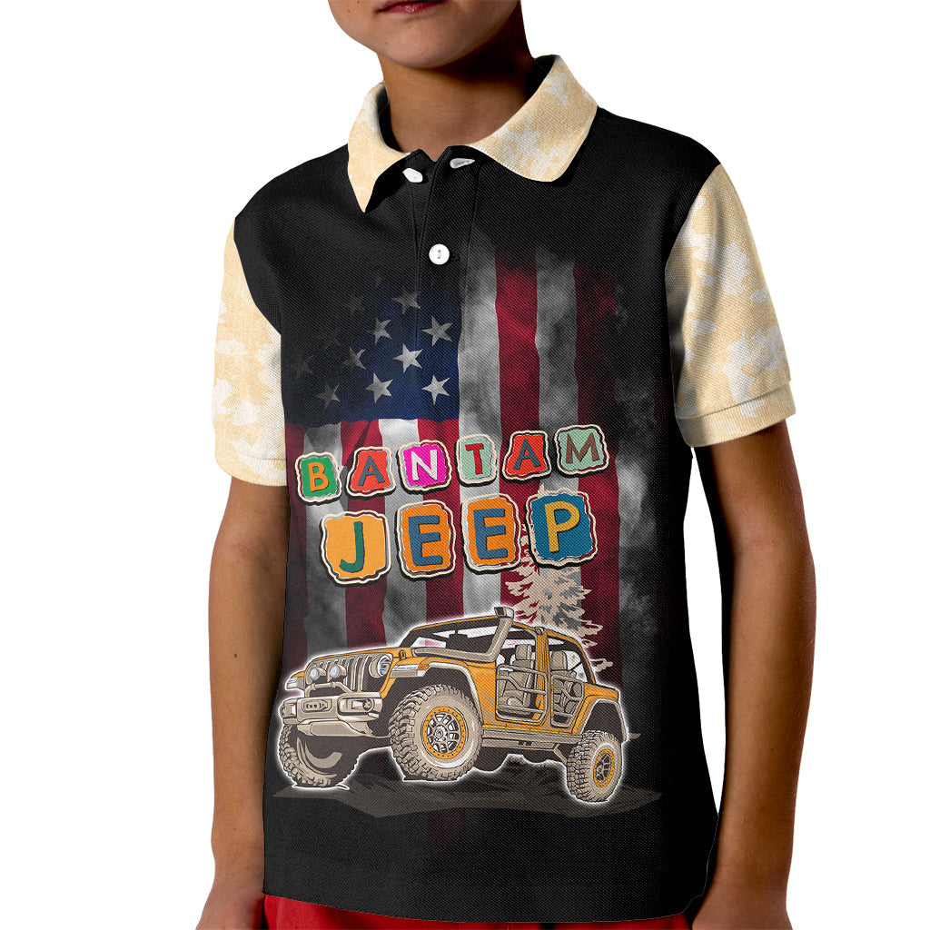 beige-jeep-camouflage-kid-polo-shirt-bantam-jeep-heritage-festival-2023