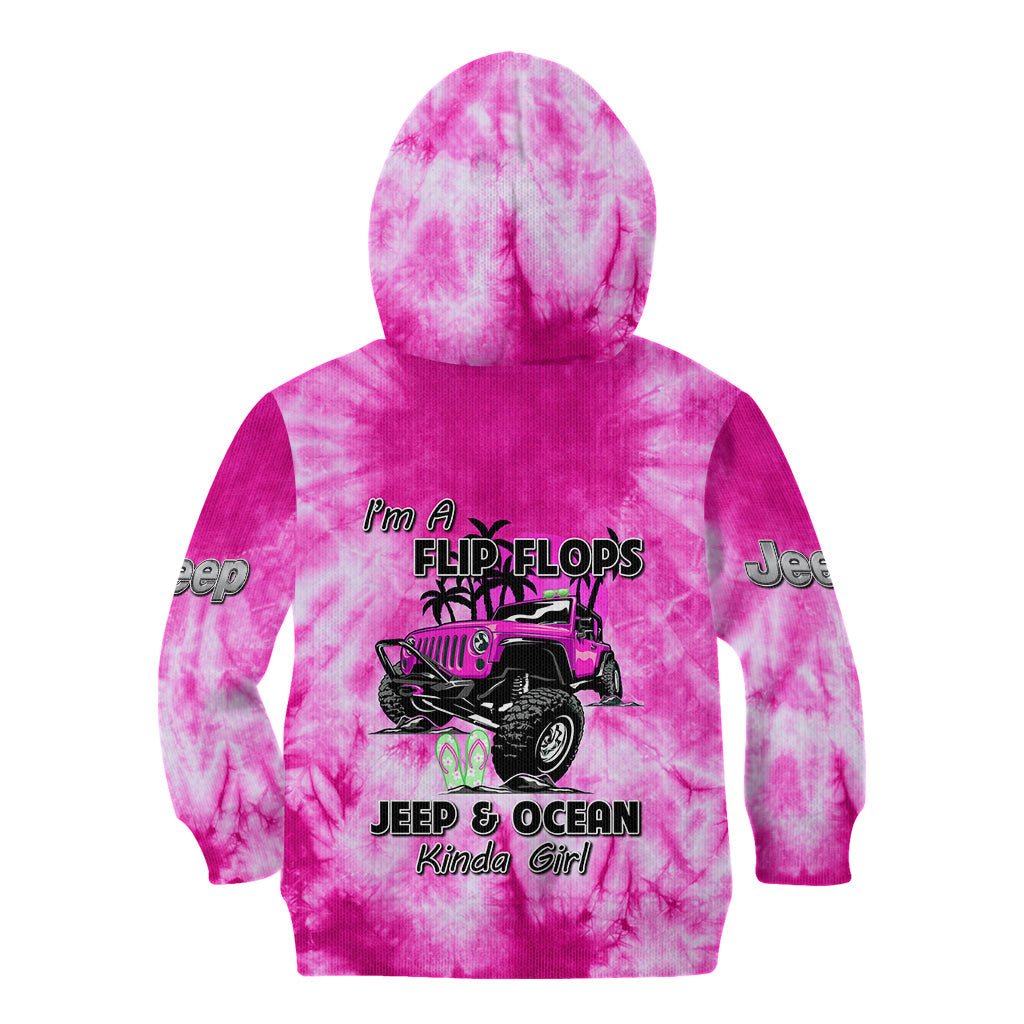 pink-jeep-tie-dye-kid-hoodie-im-a-flip-flops-jeep-and-ocean-kinda-girl