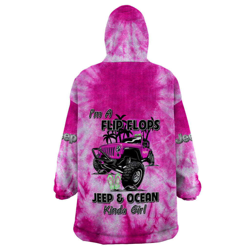 pink-jeep-tie-dye-wearable-blanket-hoodie-im-a-flip-flops-jeep-and-ocean-kinda-girl
