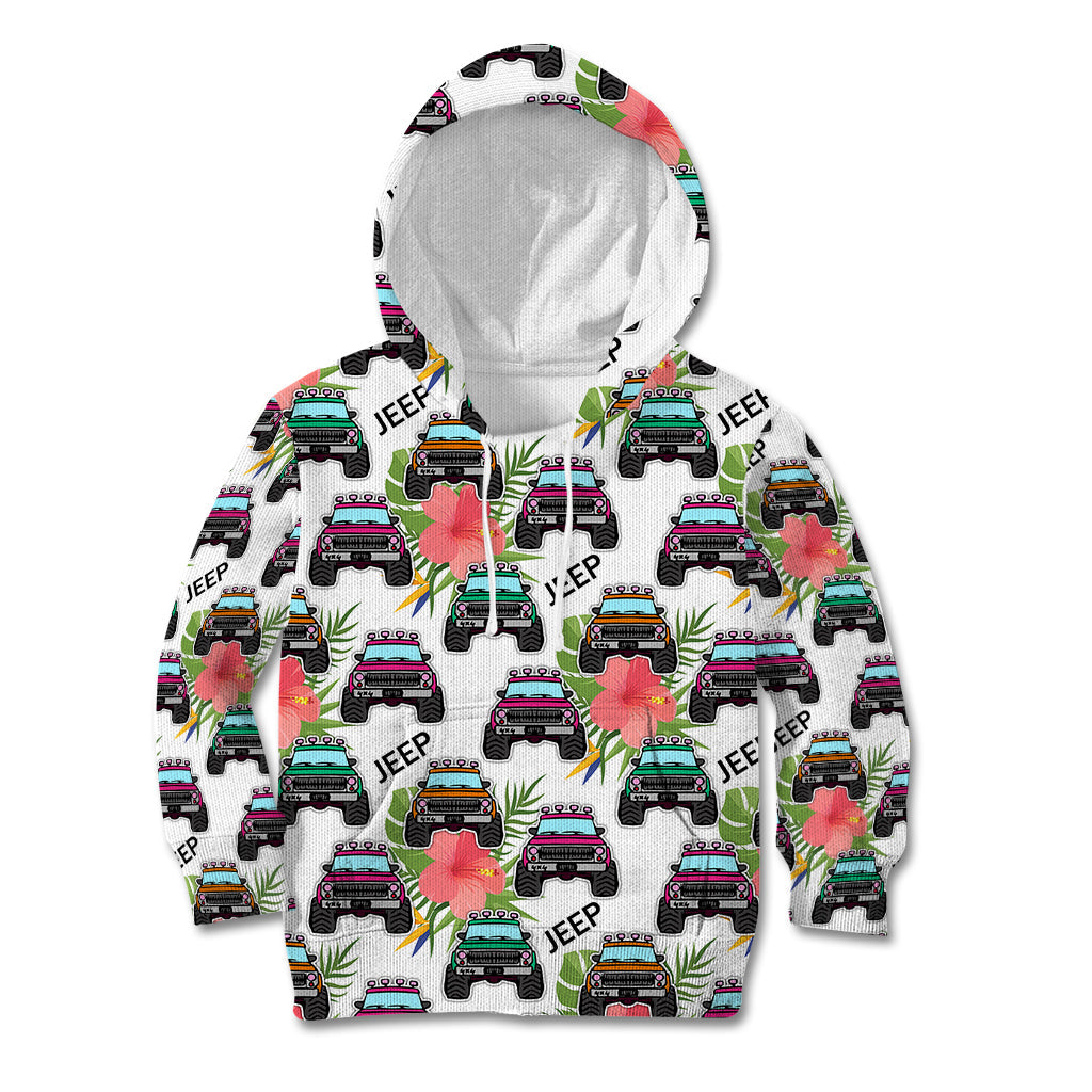 jeep-hawaii-kid-hoodie-hibiscus-flower-mix-jeep