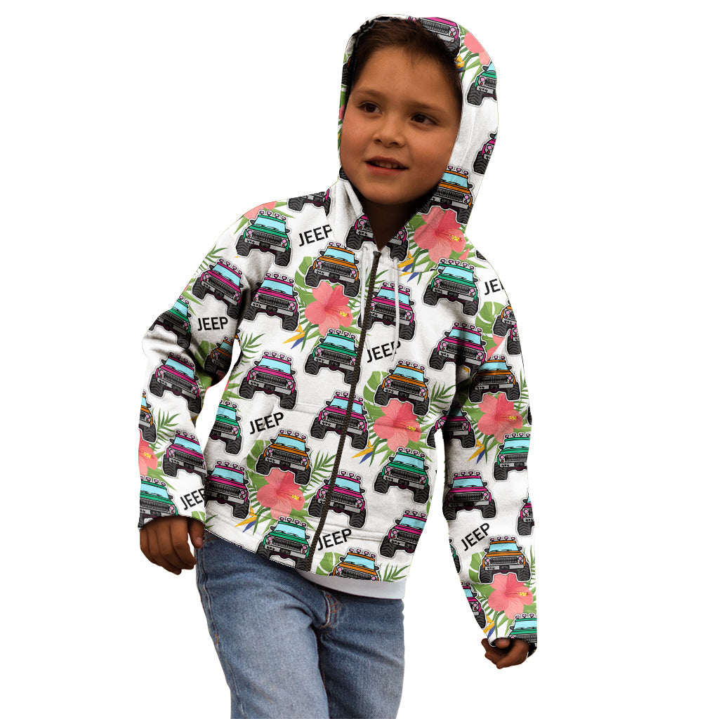 jeep-hawaii-kid-hoodie-hibiscus-flower-mix-jeep