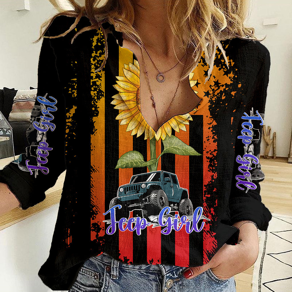 jeep-girl-women-casual-shirt-sunflowers-mix-american-flag