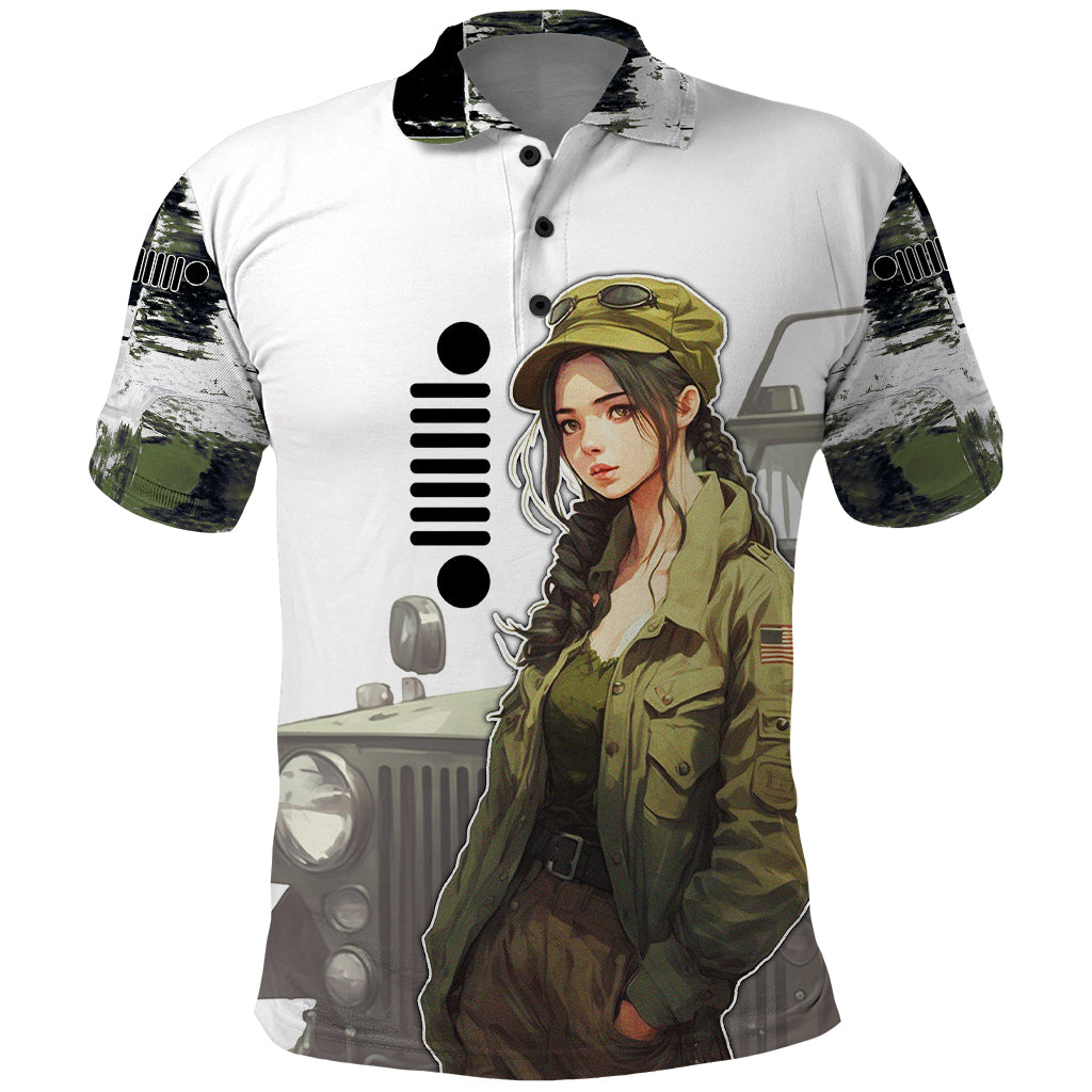 jeep-camouflage-polo-shirt-anime-jeep-machanic-girl