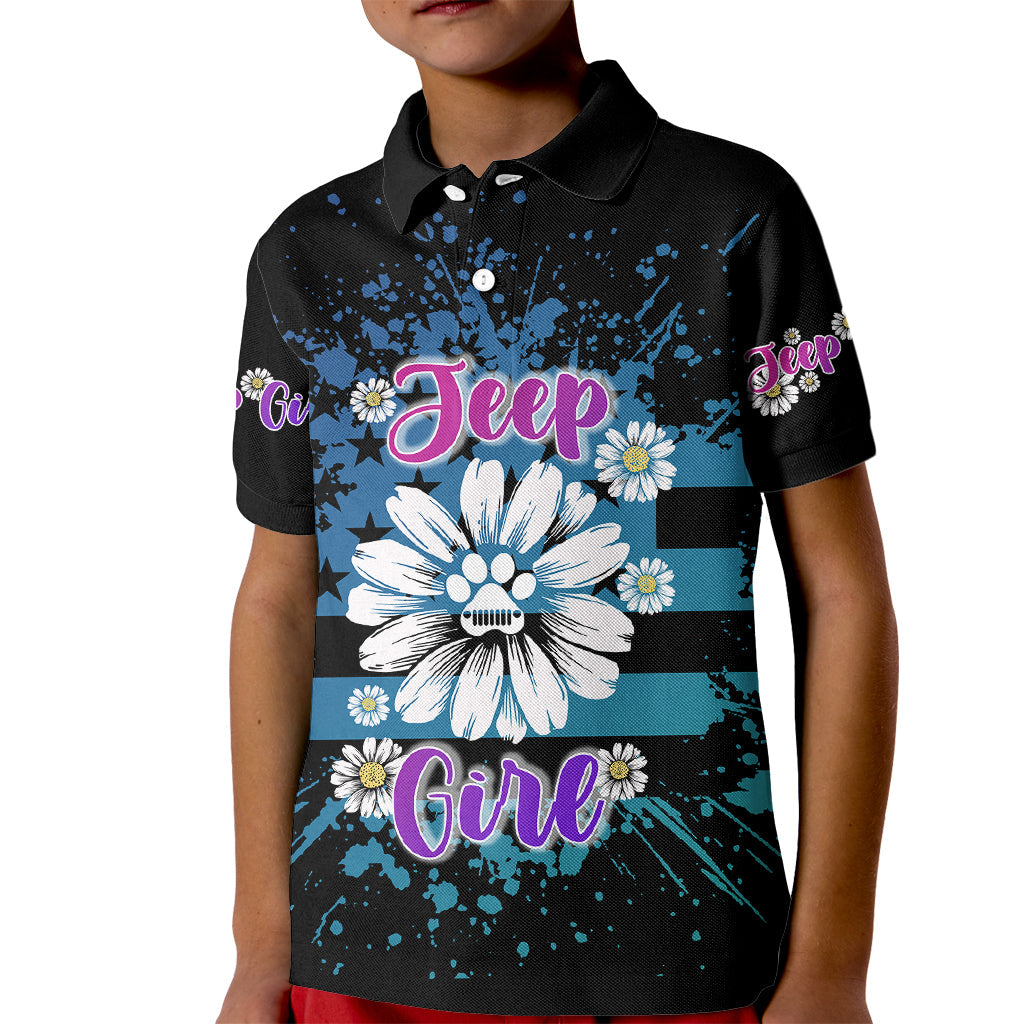 jeep-flower-kid-polo-shirt-a-girl-and-her-dog