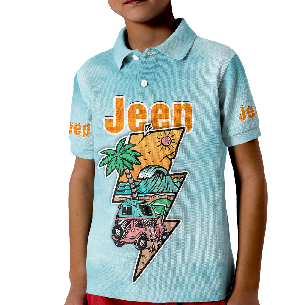 jeep-camping-kid-polo-shirt-catch-a-wave