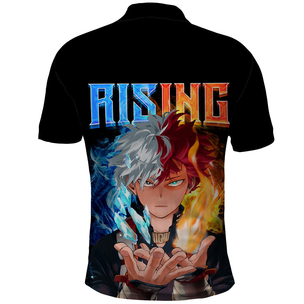 my-hero-academia-anime-shoto-todoroki-polo-shirt-half-half-artsy-style