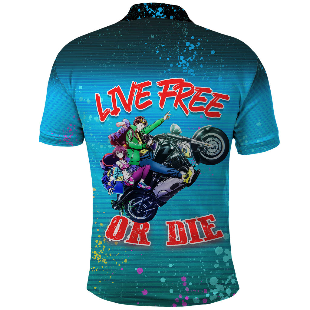 zom-100-anime-polo-shirt-live-free
