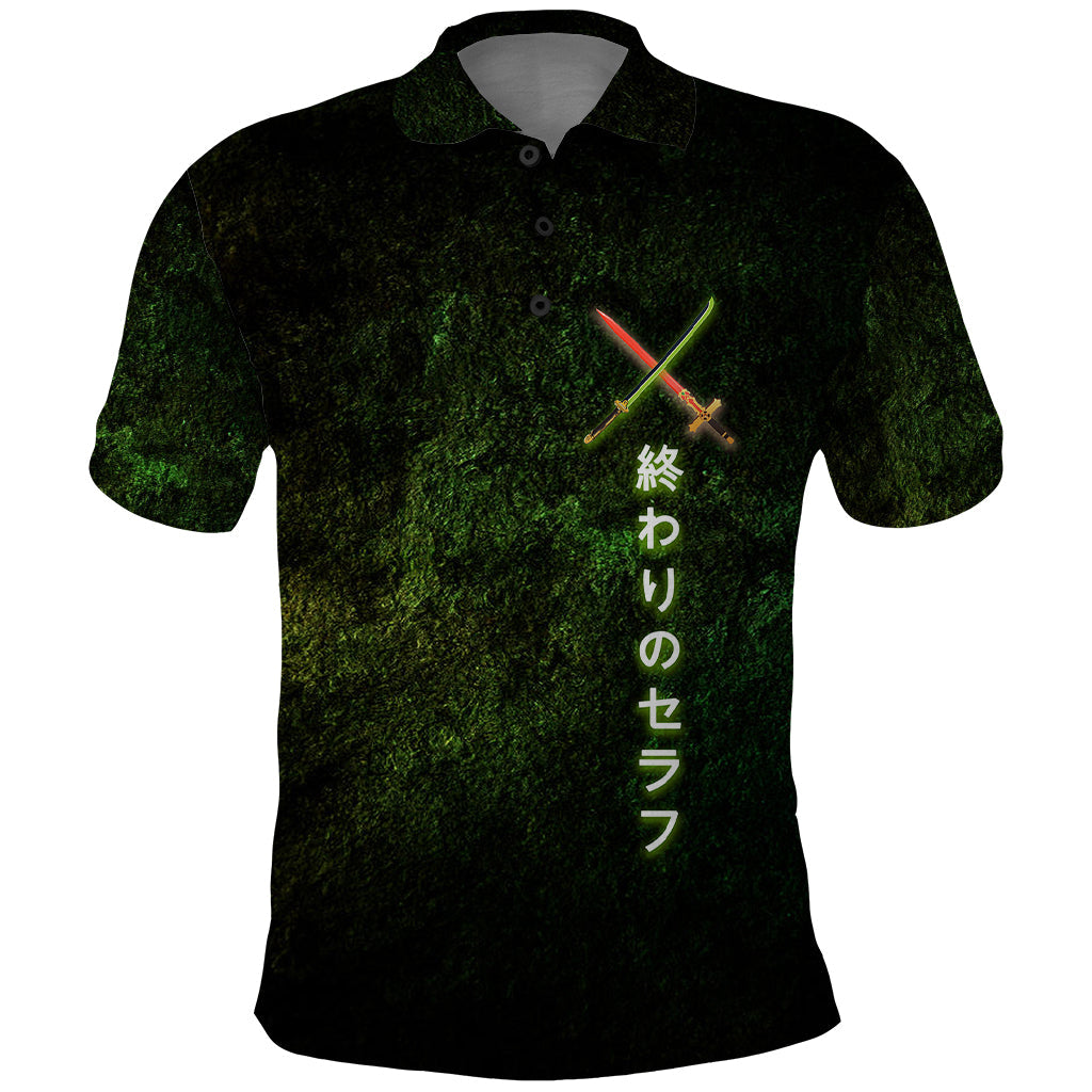 owari-no-seraph-anime-polo-shirt-crossed-blades