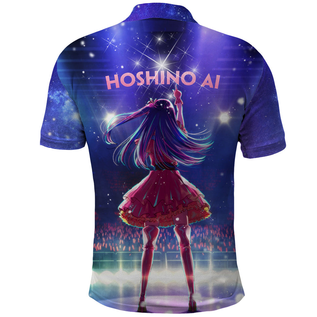 oshi-no-ko-anime-polo-shirt-hoshino-ai-on-stage