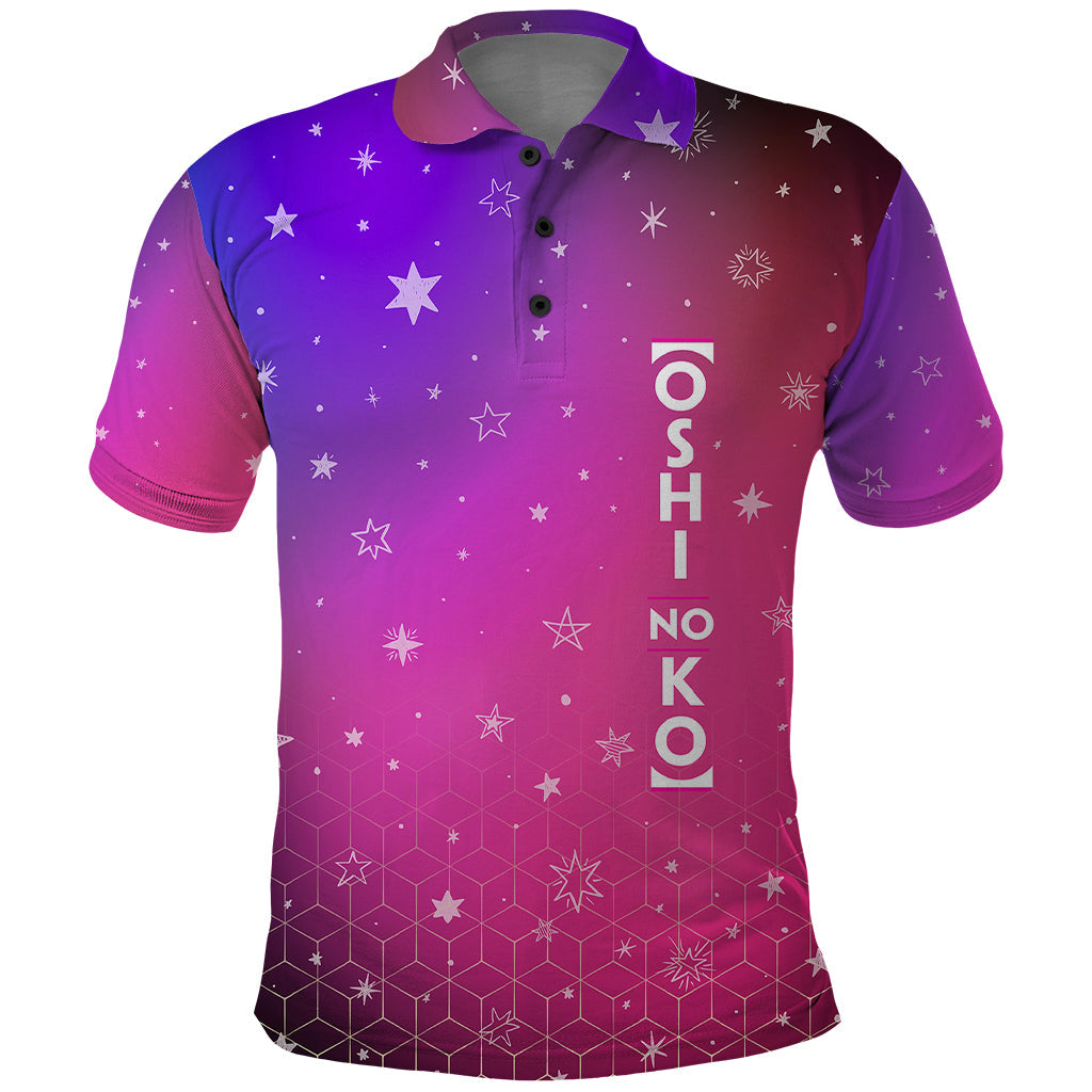 oshi-no-ko-anime-polo-shirt-starry-eyes
