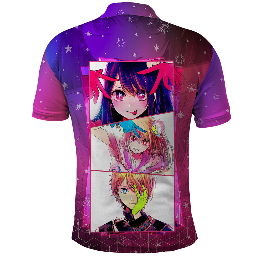 oshi-no-ko-anime-polo-shirt-starry-eyes