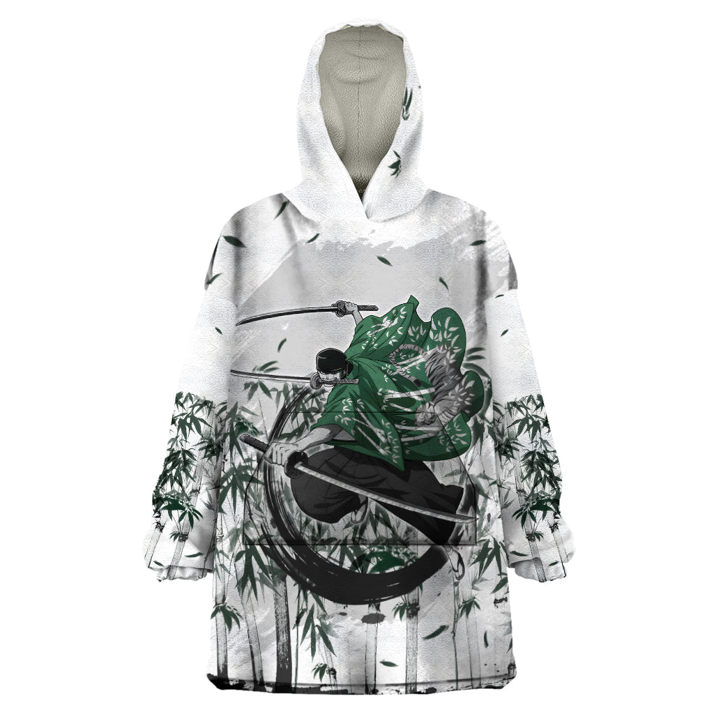 zoro-one-piece-wearable-blanket-hoodie-bamboo-sumi-e-style