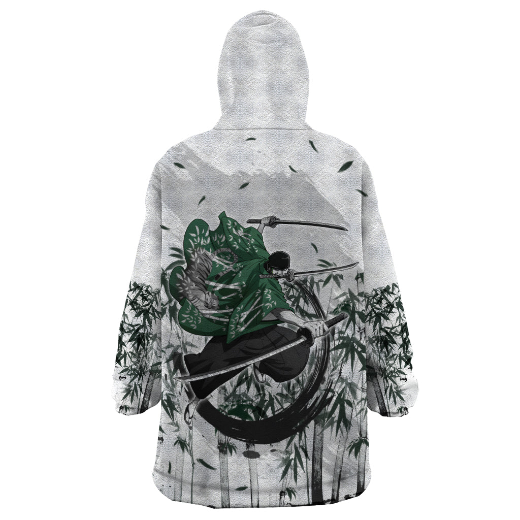 zoro-one-piece-wearable-blanket-hoodie-bamboo-sumi-e-style