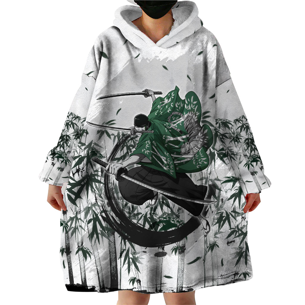 zoro-one-piece-wearable-blanket-hoodie-bamboo-sumi-e-style