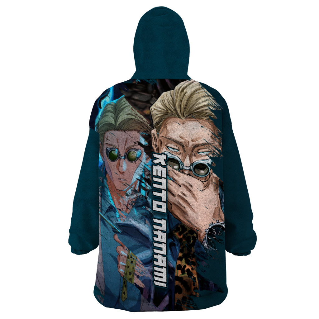 kento-nanami-jjk-anime-wearable-blanket-hoodie-black-flash