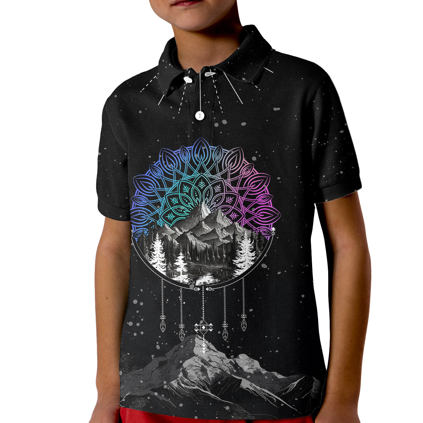 jeep-mix-mandala-pattern-get-lost-find-yourself-kid-polo-shirt
