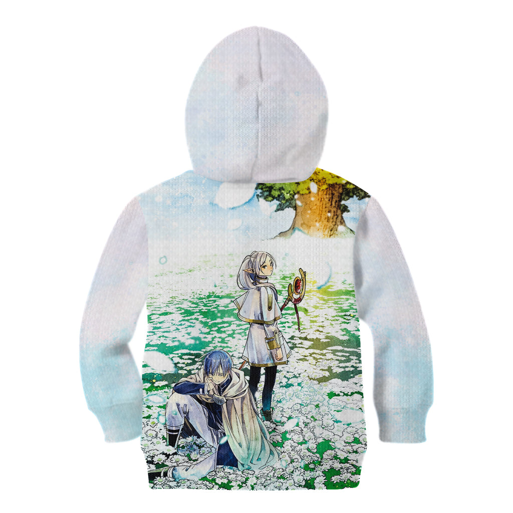 Frieren Anime Kid Hoodie Flowers Field