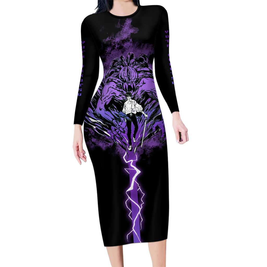 Jujutsu Kaisen Anime Long Sleeve Bodycon Dress Yuta Okkotsu & Rika TS07