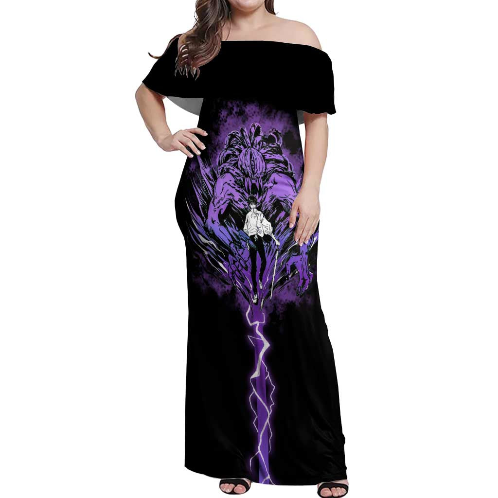 Jujutsu Kaisen Anime Off Shoulder Maxi Dress Yuta Okkotsu & Rika TS07