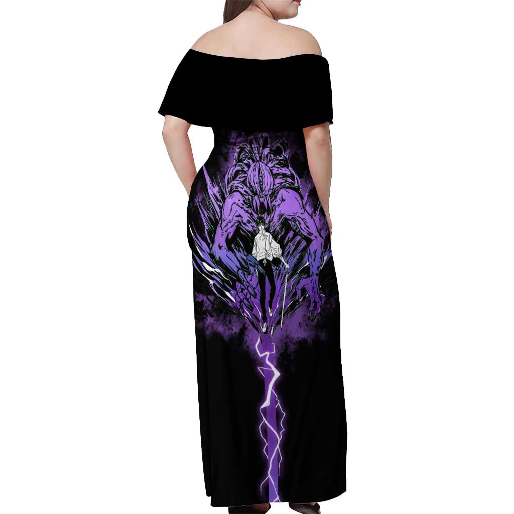 Jujutsu Kaisen Anime Off Shoulder Maxi Dress Yuta Okkotsu & Rika TS07