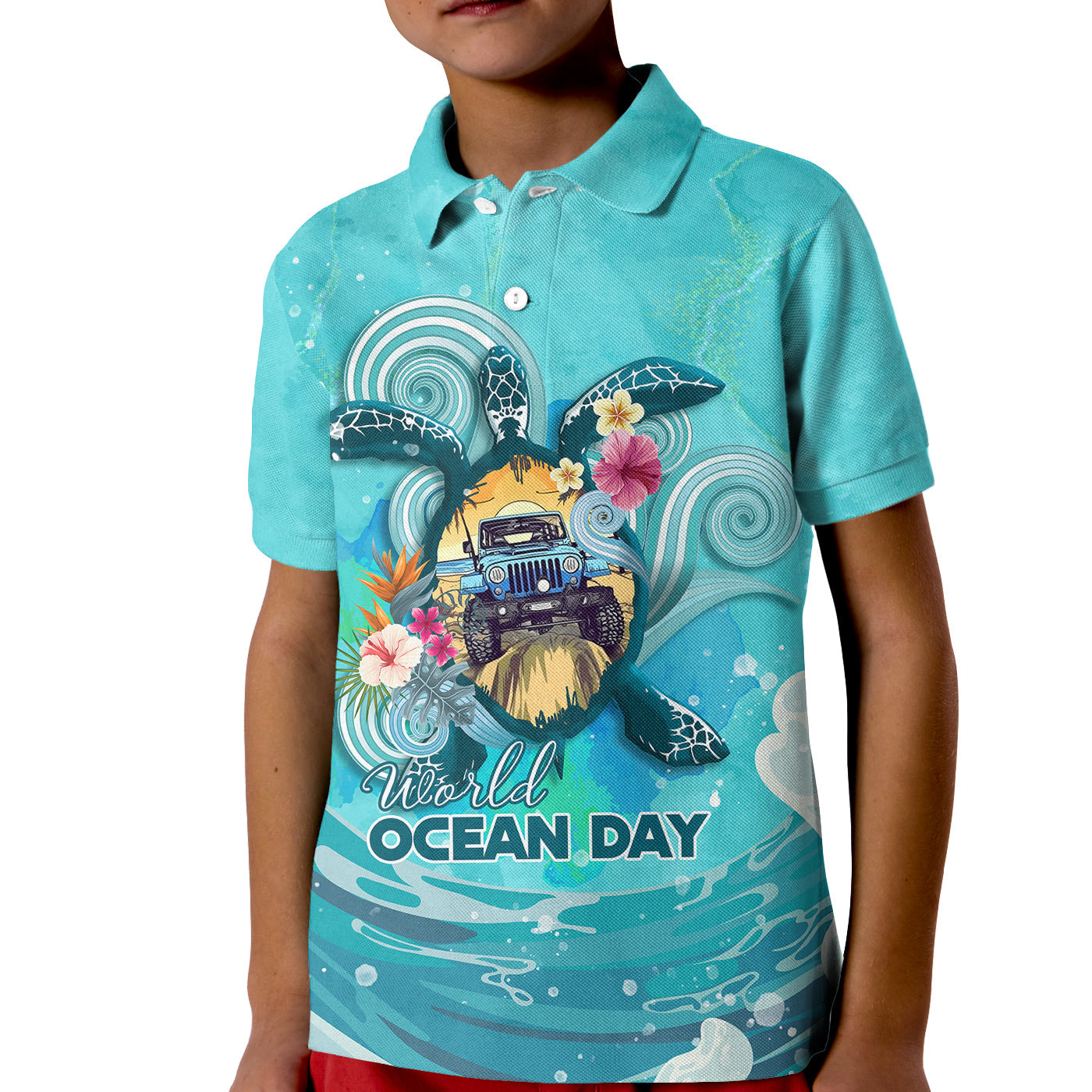 jeep-turtle-let-the-sea-set-you-free-world-ocean-day-kid-polo-shirt