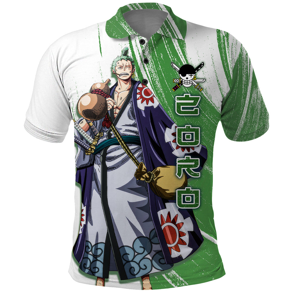 one-piece-polo-shirt-roronoa-zoro-wano-swordman