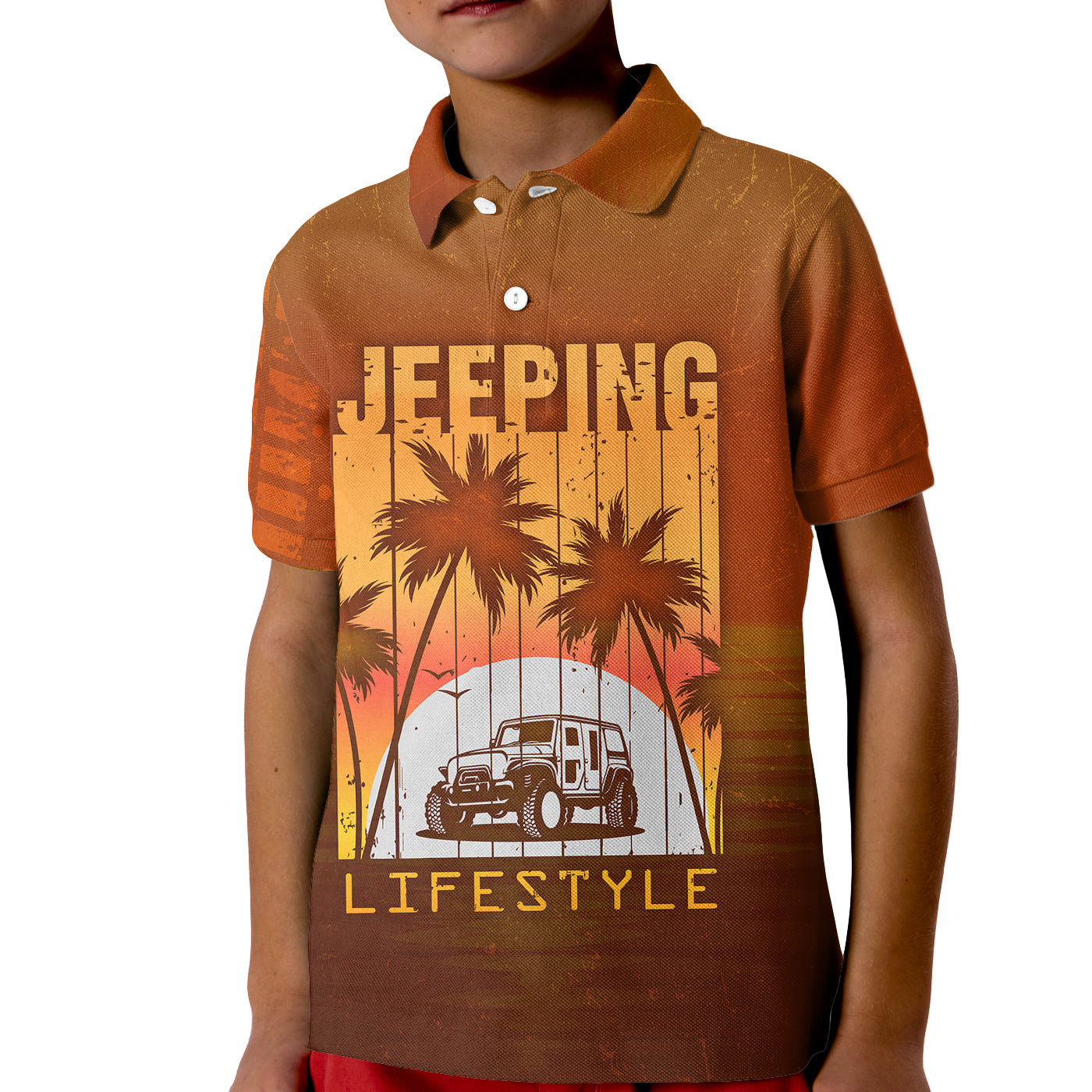 jeeping-lifestyle-kid-polo-shirt-sunset-by-the-beach