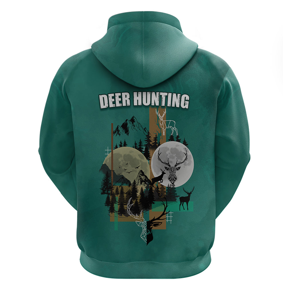 deer-hunting-hoodie-forest-green-symmetrical-style
