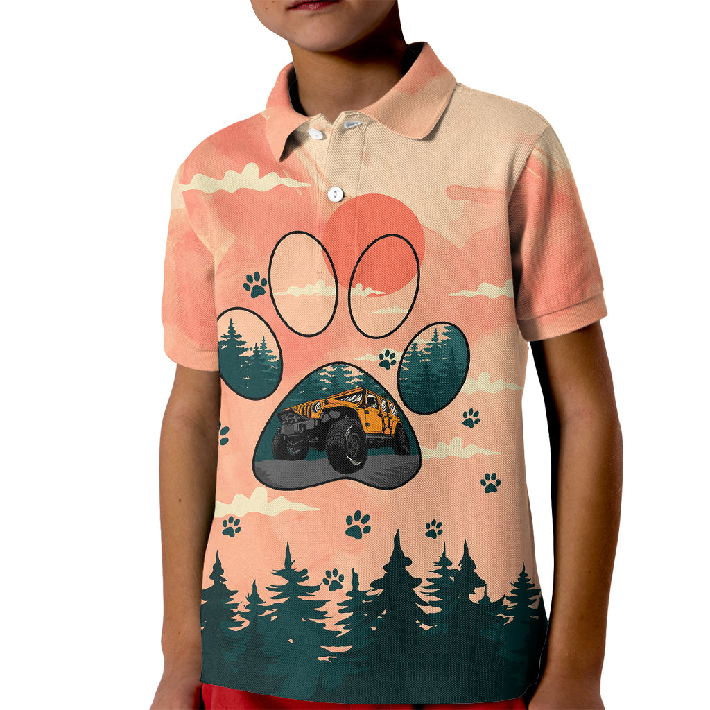 jeep-girl-kid-polo-shirt-easily-distracted-by-jeeps-and-dogs