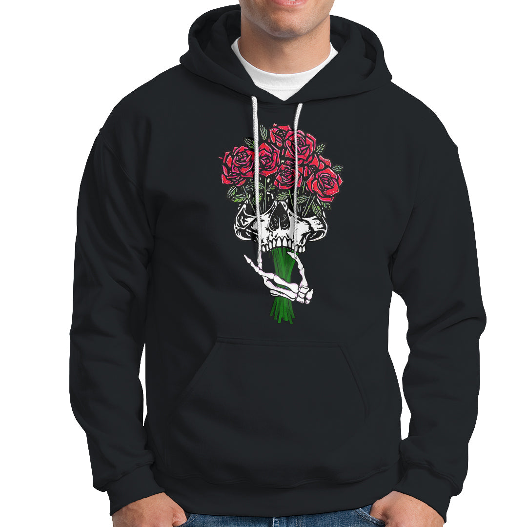 skeleton-hand-red-rose-flowers-skull-hoodie