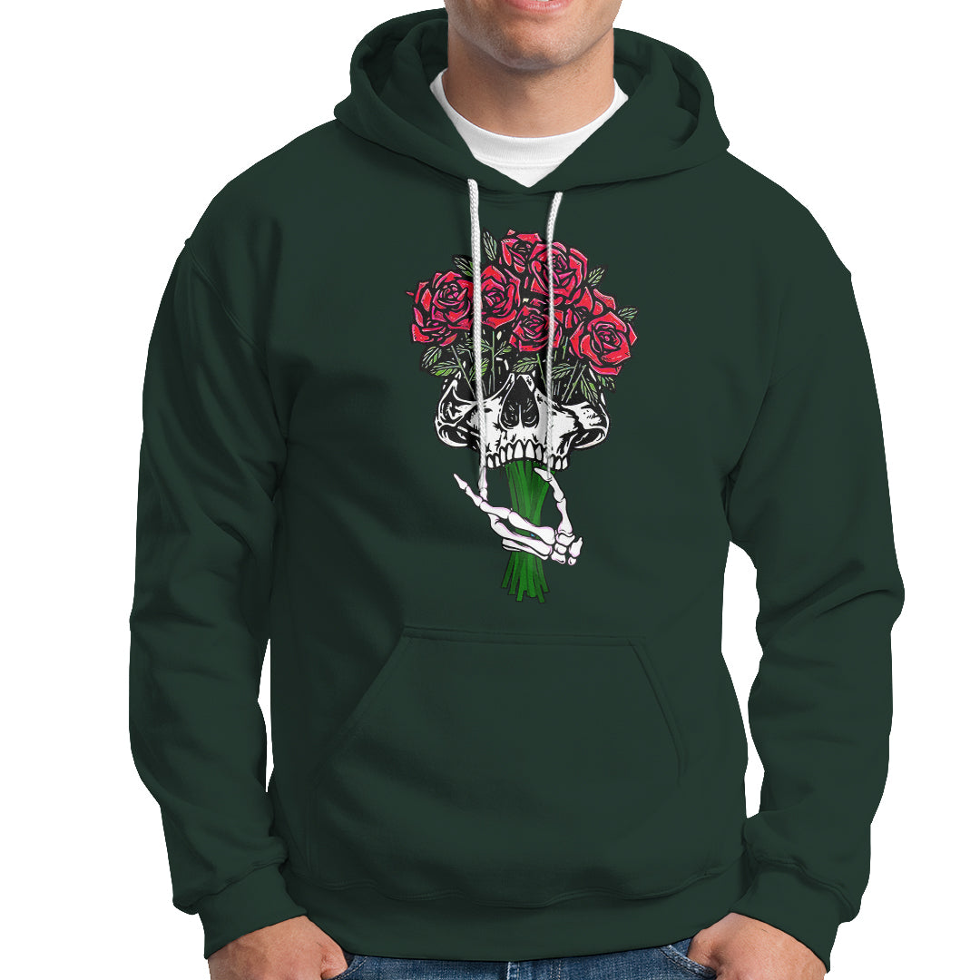 skeleton-hand-red-rose-flowers-skull-hoodie
