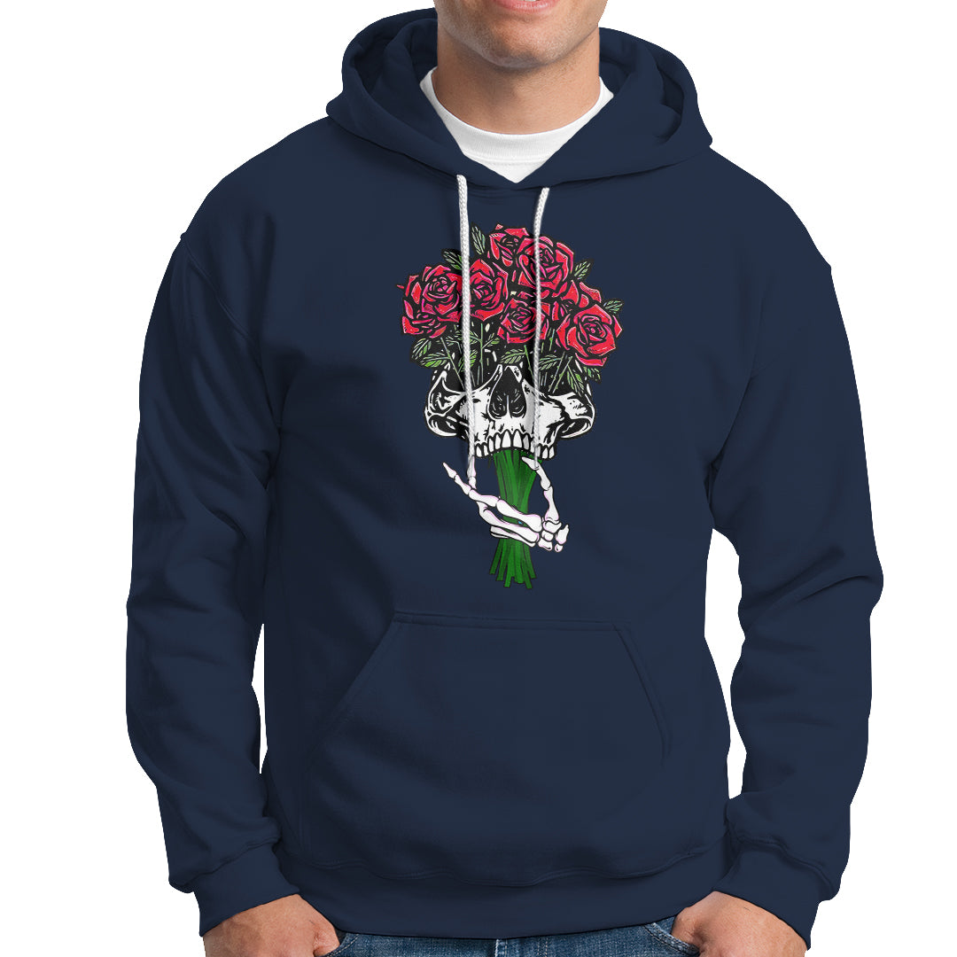 skeleton-hand-red-rose-flowers-skull-hoodie