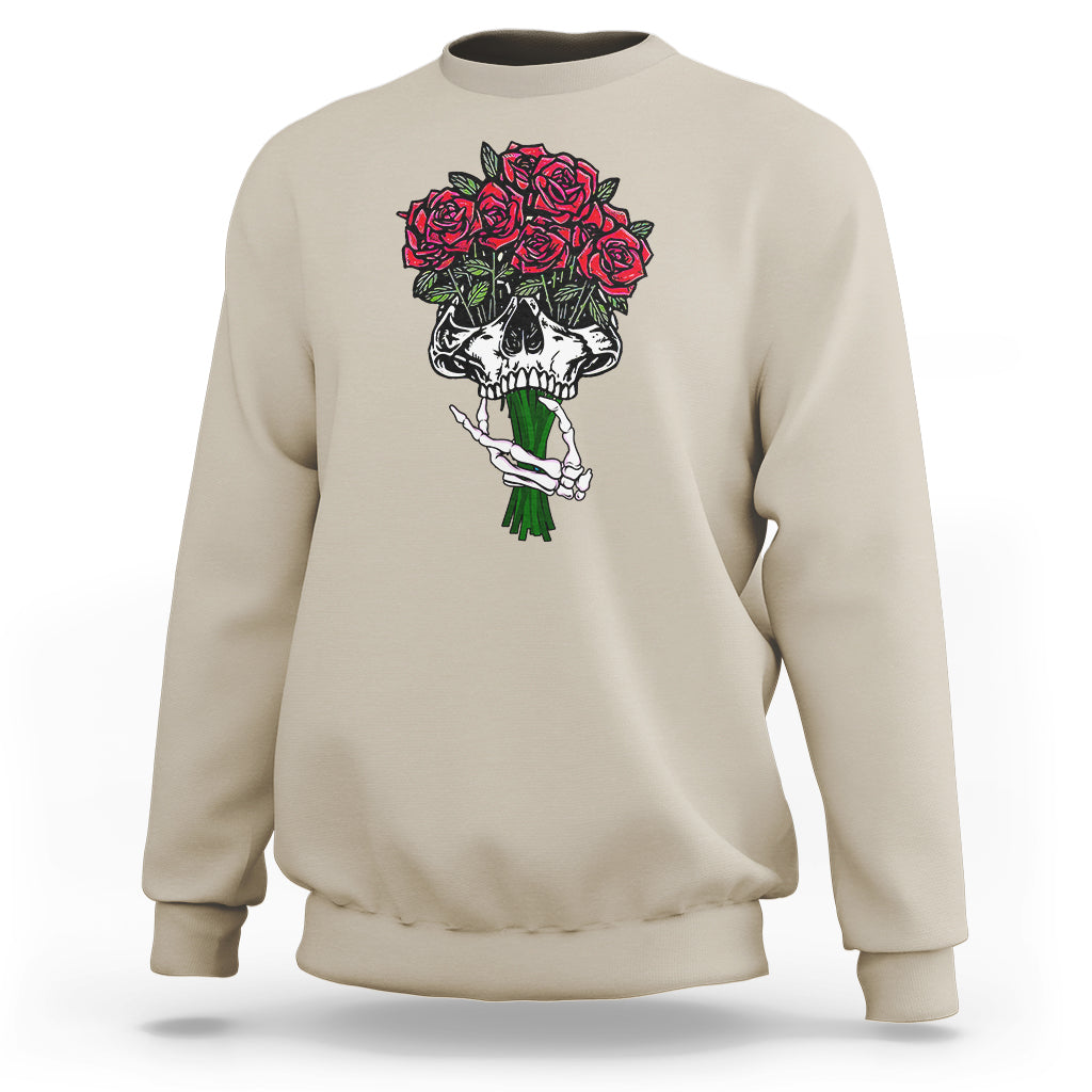 skeleton-hand-red-rose-flowers-skull-sweatshirt